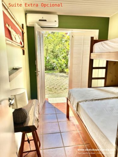 Suíte extra opcional com saída para o jardim
